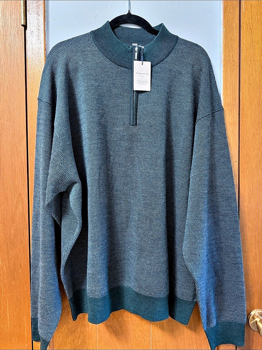 Peter Millar Crown Comfort Interlock Quarter-Zip Green 2XL